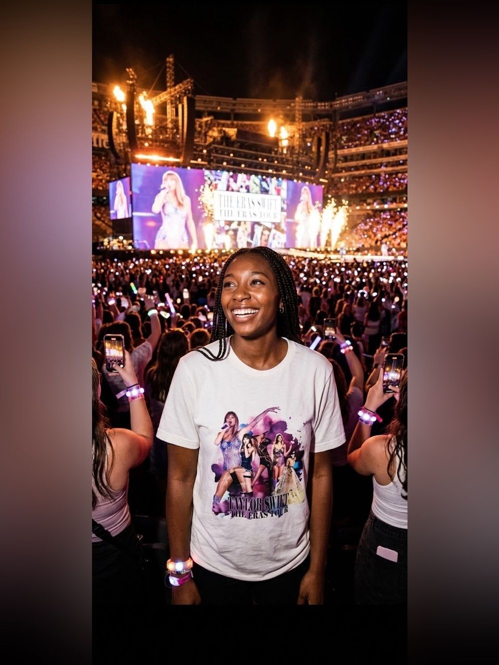 Taylor Swift Graphic Tee - White and Purple